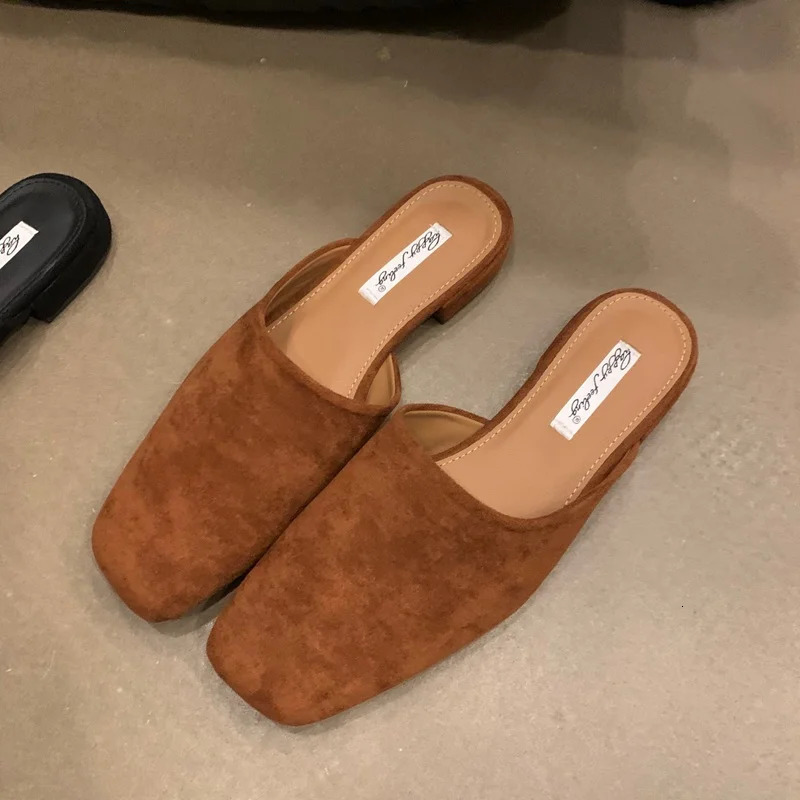 Women Close Toe Slippers Tabi Ninja Slip Flats Square Toe Mules Soft Moccasins Causal Loafers Comfortable Flat Ballet Shoe Mujer 260507