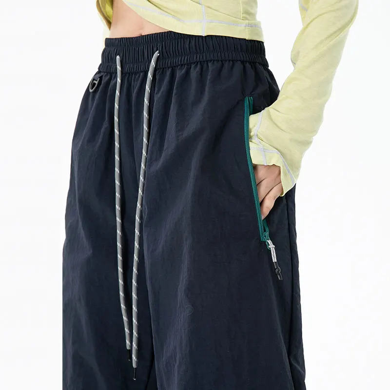 Women Hiking Pant Autumn Outdoor Sports Waterproof Paratrooper Pants Elastic Waist Camping Trousers Solid Cycling Fishing 260506