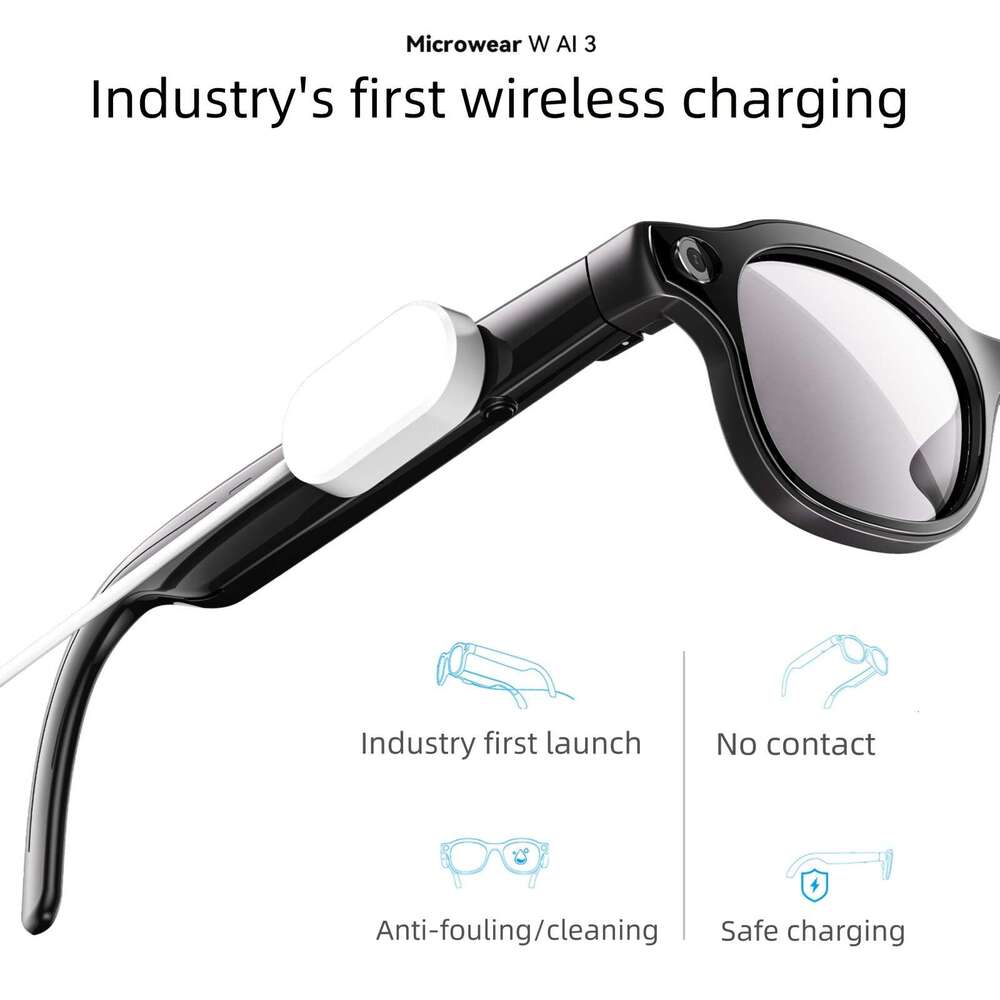 Famous Brand Million Pixels Pairs Of Lenses Wireless Charging AI Smart Glasses For Photo And Video Recording Bluetooth Calling Large Model CKS