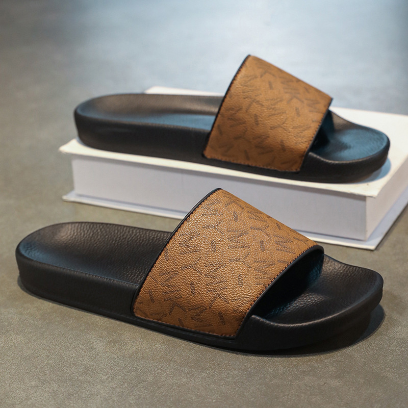 Men Slipper Check Slides for Men Women Sliders Sandals Outdoor leisure Vintage Printing Tartan Slide Slippers Summer Beach Sandals Embossed Slide
