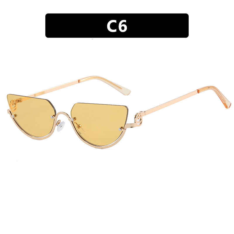 Designer Sunglasses For Women Luxurious Personality Semi-circular Gradient High-definition Lenses, Fashionable High-end Street Outdoor Cycling UV Prot - view 7