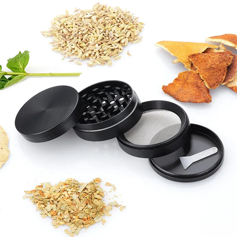 4-Layer Aluminum Herbal Herb Tobacco Grinders For Smoking Metal Tobacco Cutting Pipe Accessories Tobacco Herb Spice Mills
