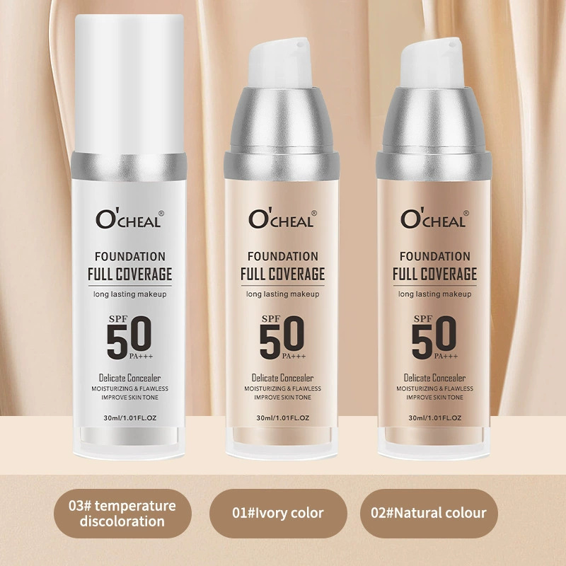 30ml Color Changing Liquid Foundation Oil-control Concealer Cream Hydrating Long Lasting Makeup Foundations