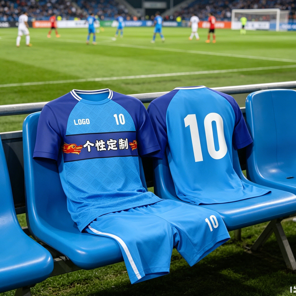 Blue Dragon Pattern Soccer Jersey Shorts Set Custom Name Number Breathable Quick Dry Football Training Uniform For Men Youth - view 5