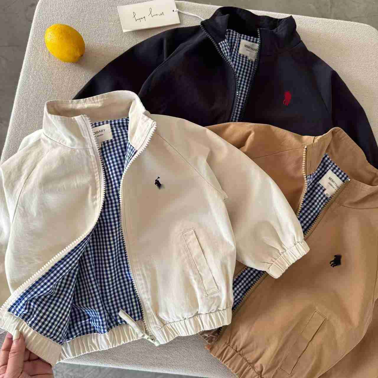 Autumn Winter POLO Childrens Embroidery Jackets Girls Cotton Outerwear Baby Clothes Boys Coats Kids Clothing L250814
