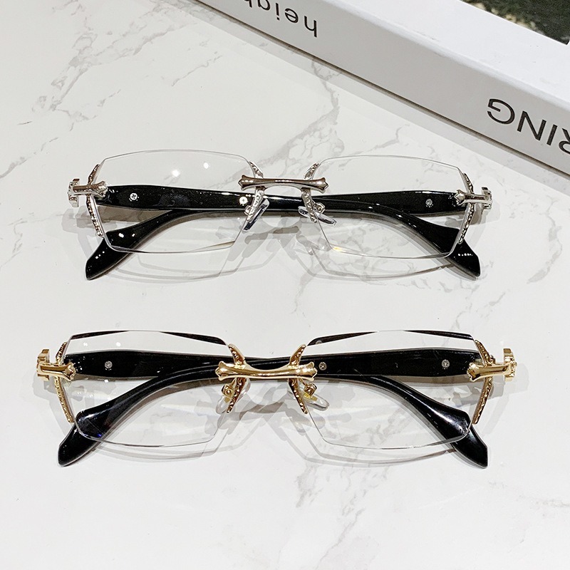 2026 New Designer Sunglasses Luxury Unisex Anti Blue Light Day And Night Reading Glasses Diamond Cut Frameless Business Anti Blue Light High-end Presb - view 3