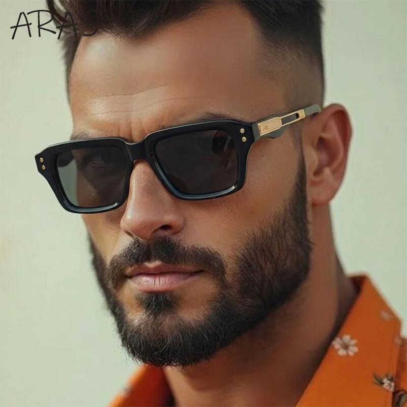 Polarized Classic Square Sunglasses Men 2026 Luxury Brand Steampunk UV400 Driving Sun Glasses For Male Trendy Small Frame Shades - view 5