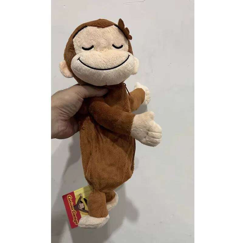 New Cute Curious George Monkey Kids Big Plush Pencil Bag Girls Stuffed Toy For Children 26L0508