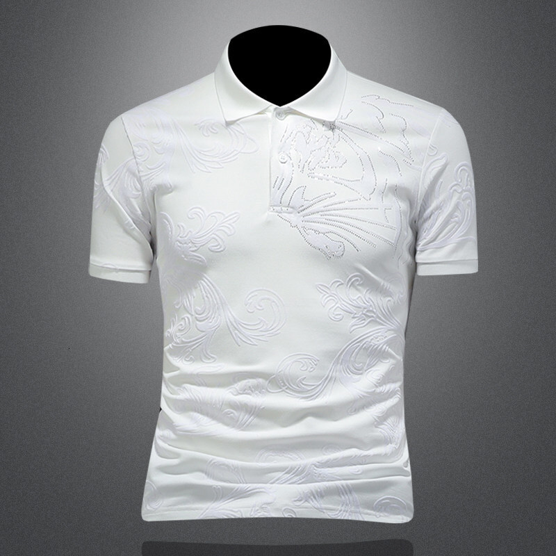 European high-end brand 2026 summer new men's short-sleeve embroidered POLO shirt, fashionable half-sleeve top