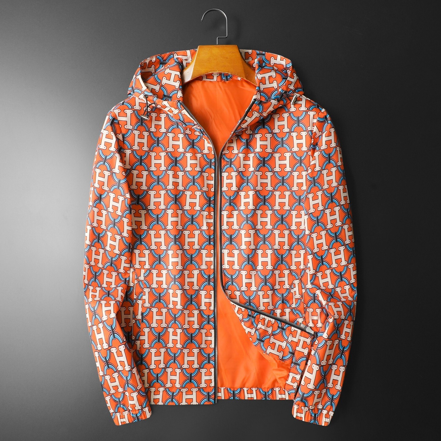 Men's fashionable popular hooded 2026 spring new men's jacket, European style trend