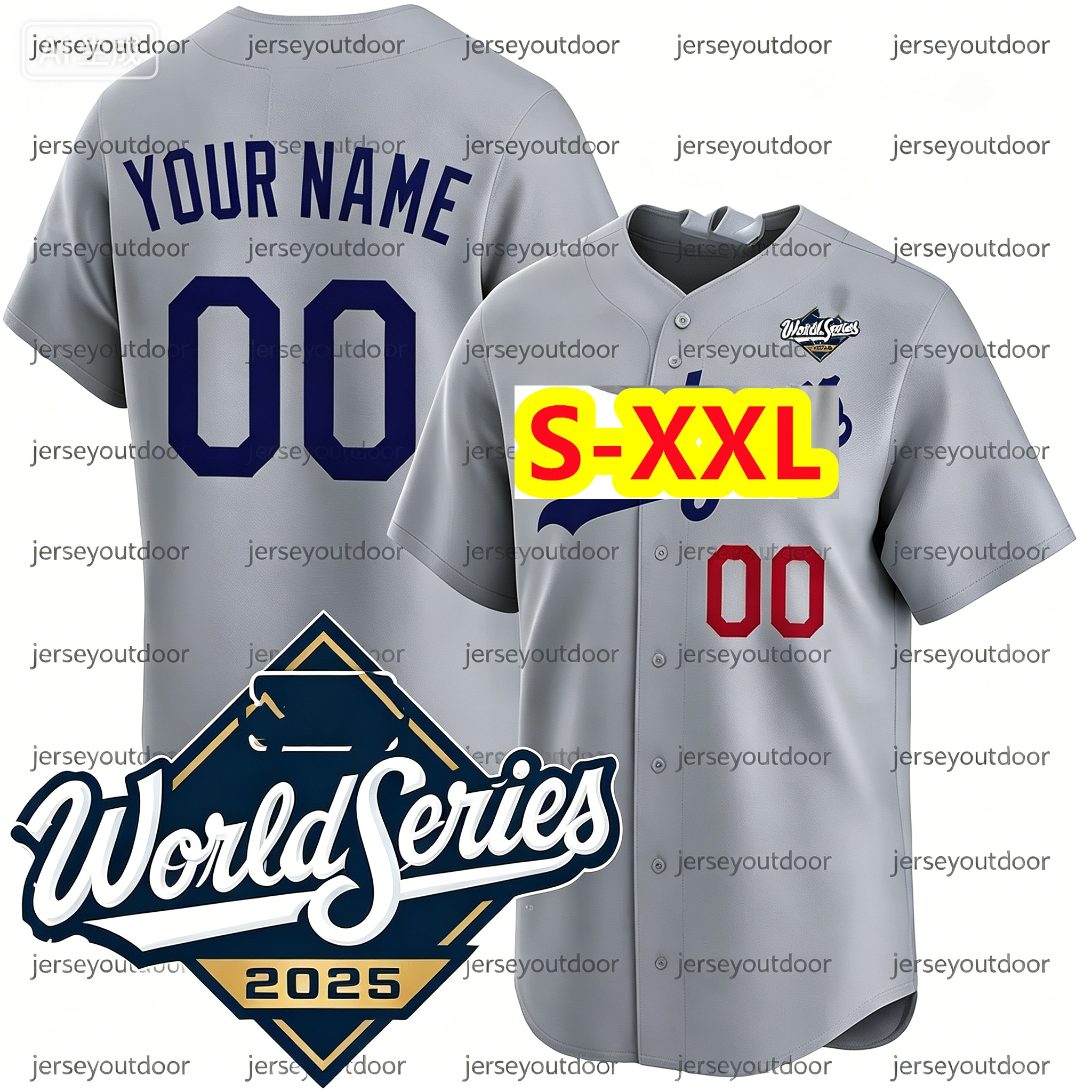 NEW Baseball Jersey Jackie Robinson Shohei 17 Ohtani Mookie 50 Betts Freddie 5 Freeman Yoshinobu 18 Yamamoto Fernando Valenzuela 2025 World Series 34