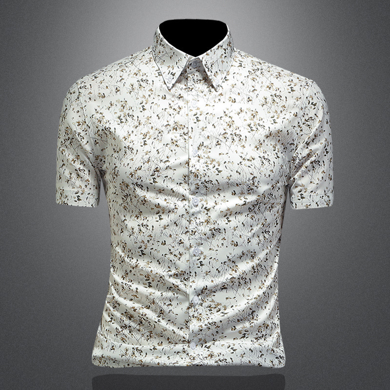 2026 New Short-Sleeve Youthful Plus Size Slim Fit Shirt, European Fashion Men's Clothing, Direct Sale from Manufacturer, Trendy