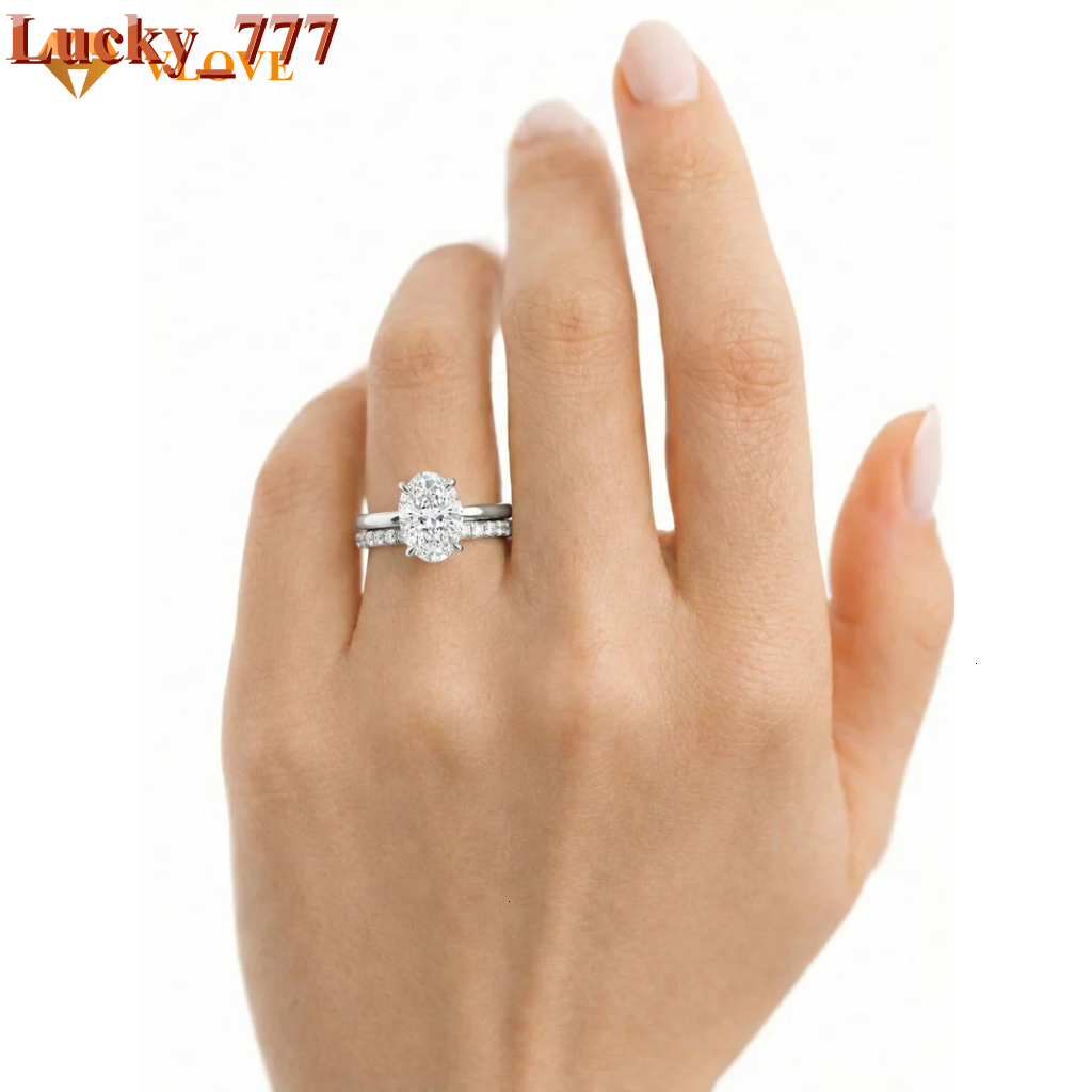 IGI GIA Certified Oval Lab Grown Diamond Engagement Ring Yellow Gold 3ct 4ct 585 Solid Gold Jewelry 14k Real Rings Bridal Sets