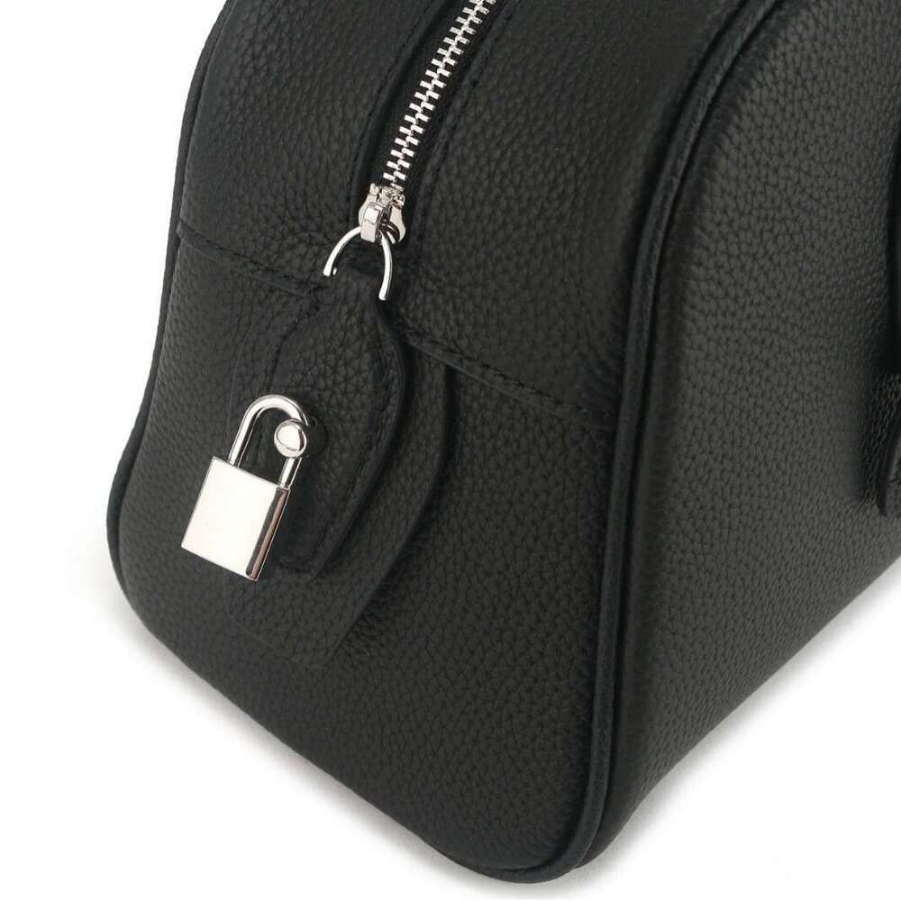 New Long Bowling Bag With A Distinctive Design Metal Accents Boston Style Simple Top Grain Leather Shoulder And Underarm Trendy SENYY
