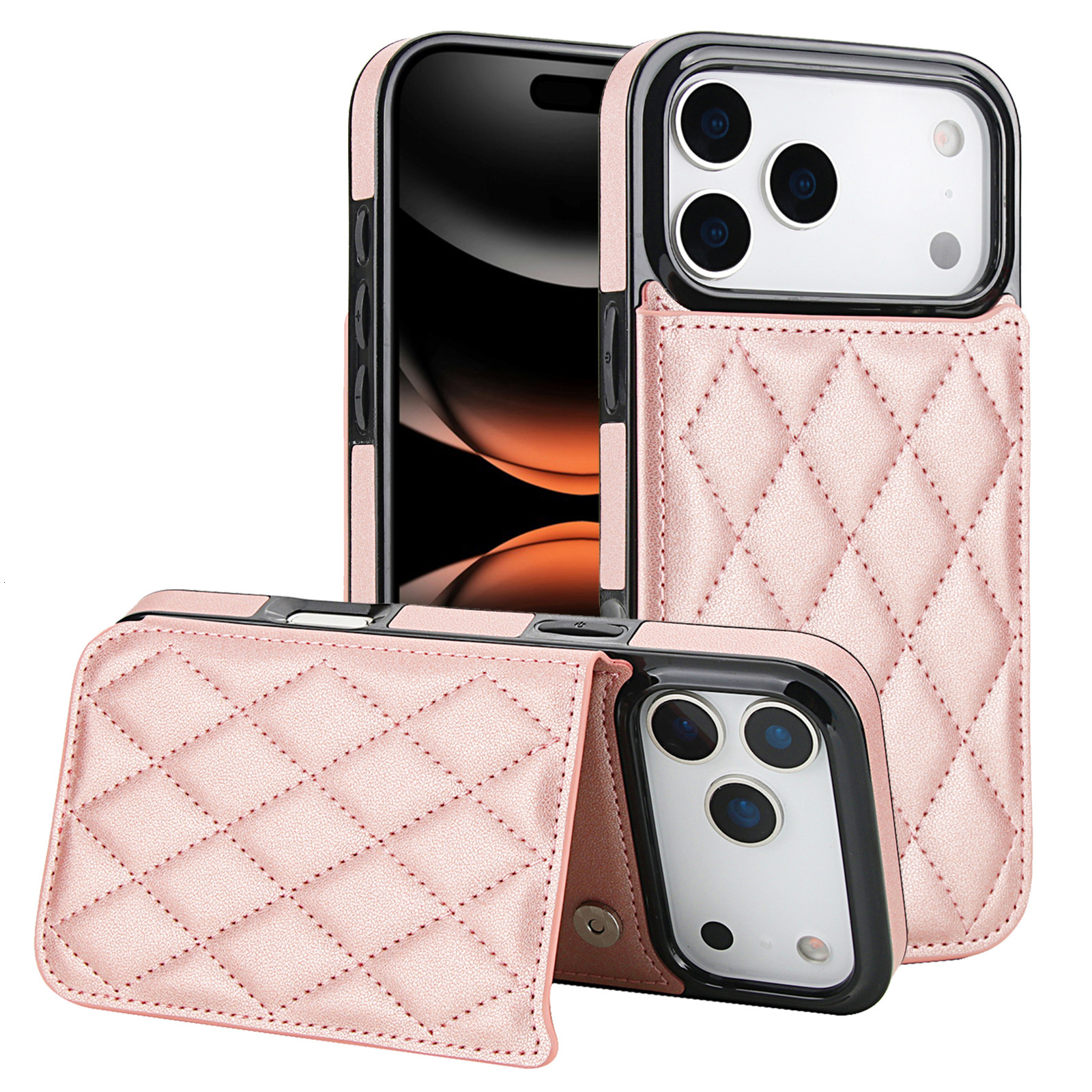 Suitable for Samsung S26Ultra case, Apple 17 Pro Max diamond pattern small fragrance style anti-drop phone case