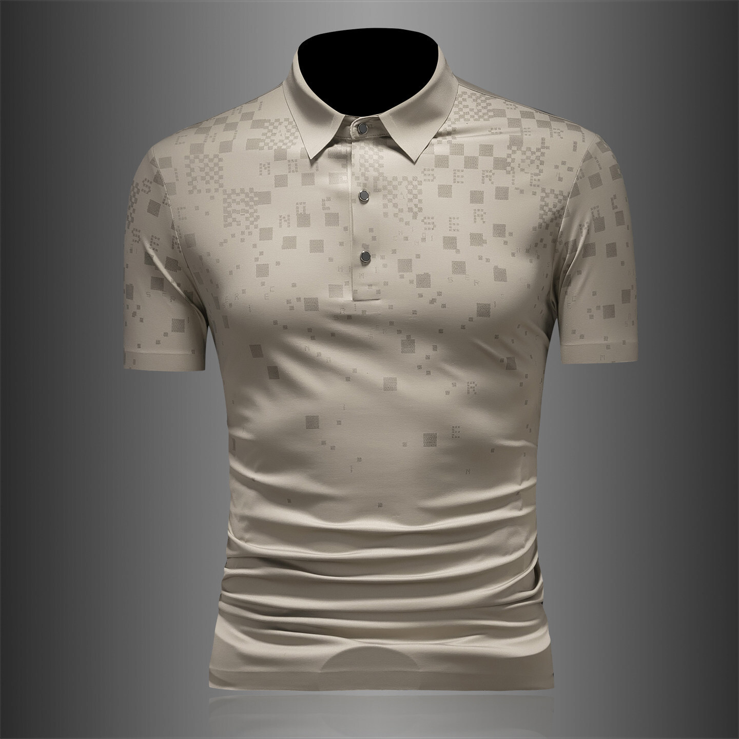 2026 Summer European Collection T-Shirt Embroidered Turn-down Collar Short Sleeve Polo Shirt Men's Clothing Wholesale Bulk Model in Silk Fabric