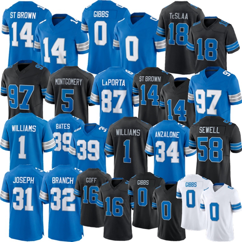 2026 Detroitcity lionsjersey Amon-Ra St Brown Jahmyr Gibbs Isaac TeSlaa Football Jersey Laporta Sanders Williams Goff Sewell Branch Joseph Bates