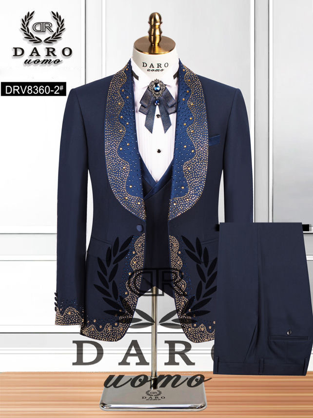 Black Pattern Mens Suit 2-piece Wedding Groom Tuxedo Premium Tailor-made Suit for Male XS-5XL Blazer Pants 251105