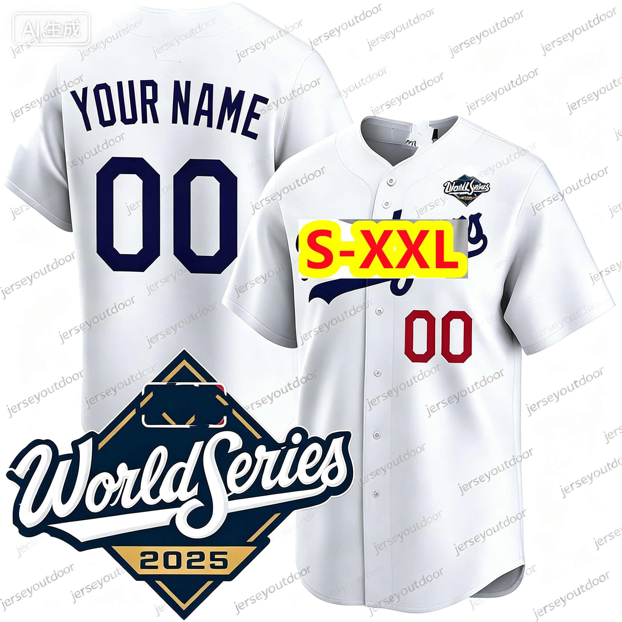 NEW Baseball Jersey Jackie Robinson Shohei 17 Ohtani Mookie 50 Betts Freddie 5 Freeman Yoshinobu 18 Yamamoto Fernando Valenzuela 2025 World Series 34