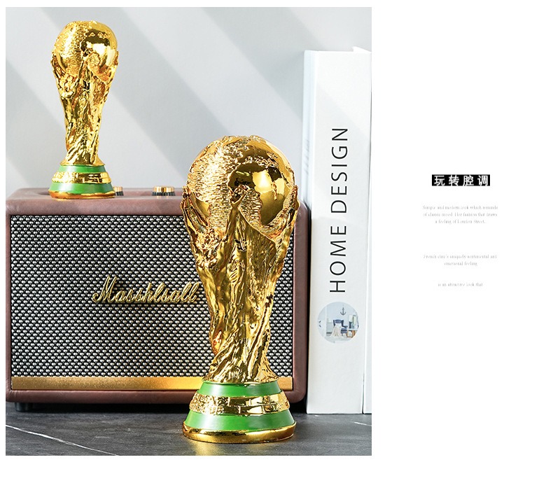 2026 World Cup Trophy Replica, Full-Size Resin World Cup Model, Gold-Plated Soccer