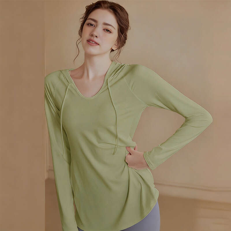 Designer 2026 Casual Sports Suit Hooded Luxury Top, Plus Size, Slimming For Plus-size Women, Spring/summer Fitness Long-sleeve Quick-dry Outdoor Runni