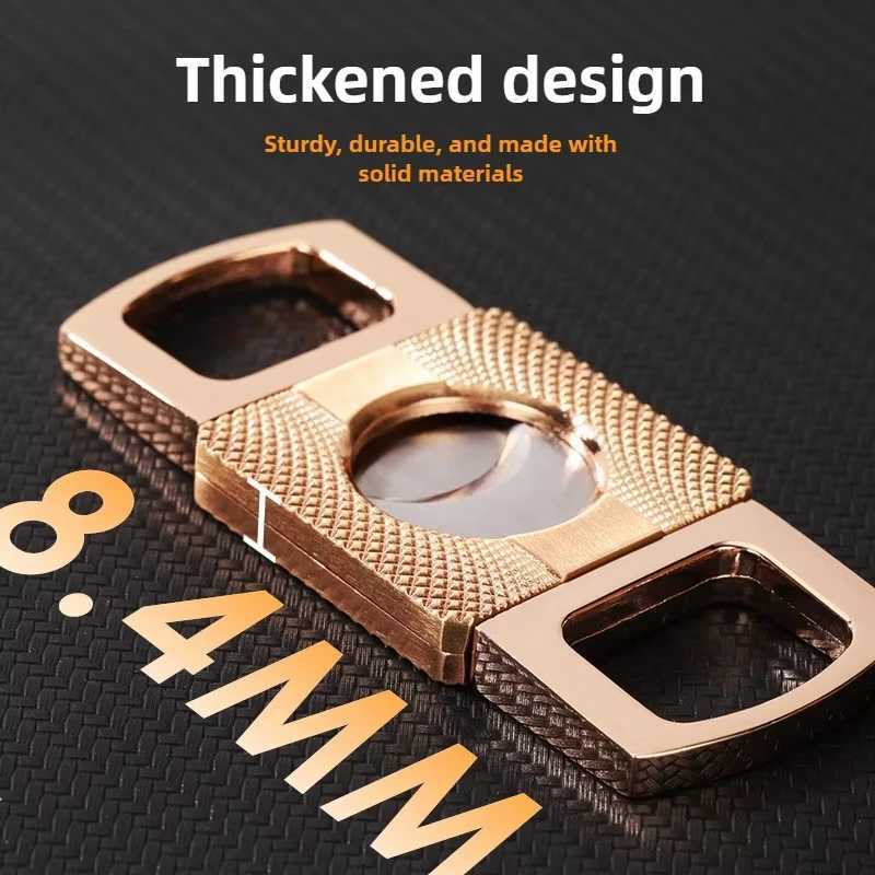 Stainless Steel Gold Cigar Cutter Sharp Portable Scissors Blade Cigar Guillotine Pocket Cutting Knife Cigar Accessory Man GiftT260508