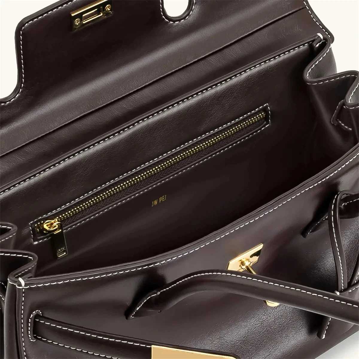 Designer JW PEI Yara Wens Vegan Leather Tote Shoder Handbag Black Designer Purse for Work Daily Cmuting 2026 New ArrivalJ260508