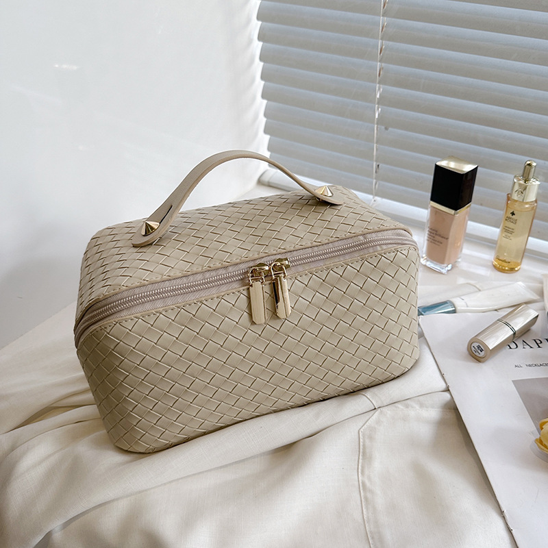 Portable travel cosmetic bag, Ins-style toiletry organizer, Large capacity designer makeup bag, Simple luxury storage pouch, Multifunctional women