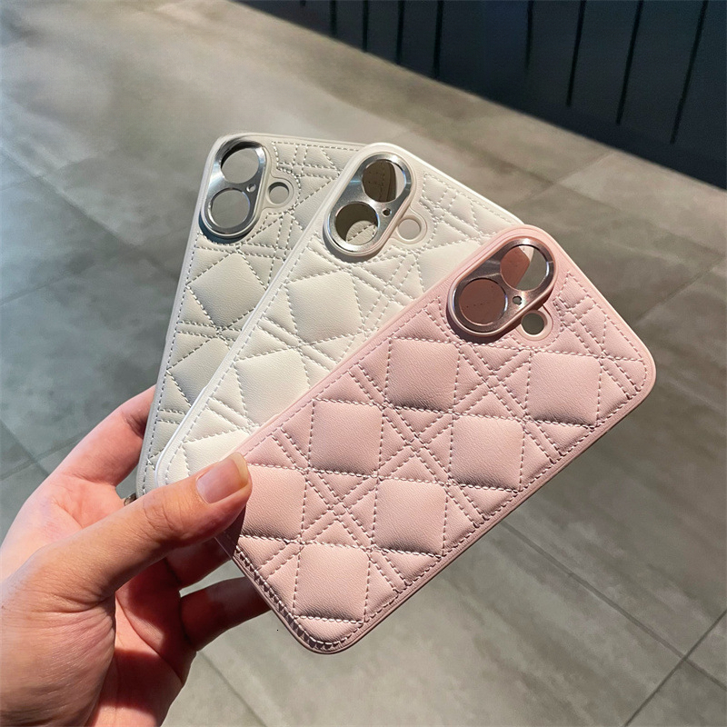Small suitable 16PROMAX, diamond leather pattern protective case for Apple 15/14PRO