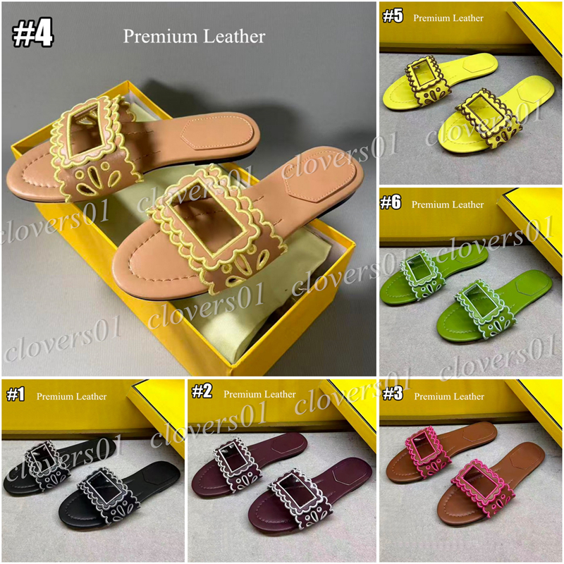 (Premium Leather) Women's Flat Slippers Outdoor Casual Sandals for Summer Beach Slippers Slides Home Sandals