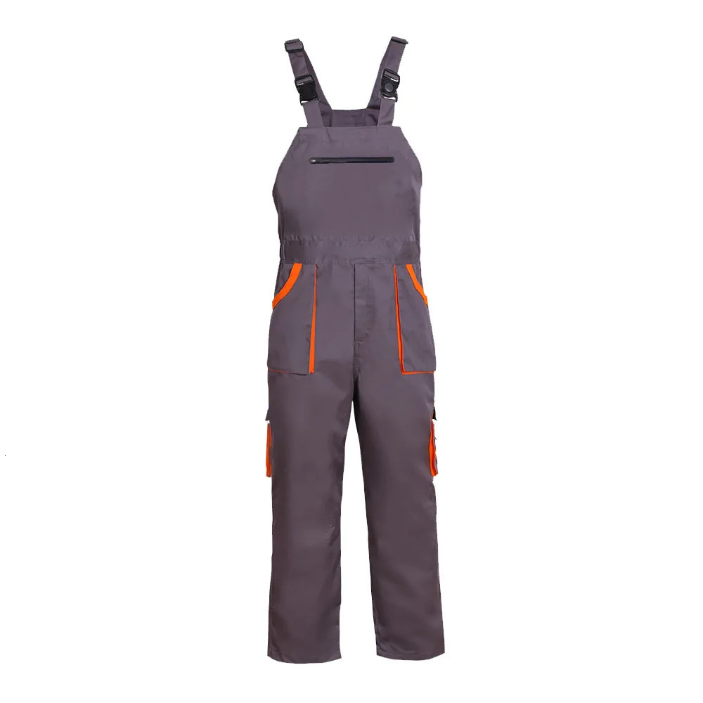 Bib Overalls Men Safety Work Clothing Big Size Protective Coveralls Strap Pants Trousers Jumpsuit Uniforms Sleeveless 260508 - view 5