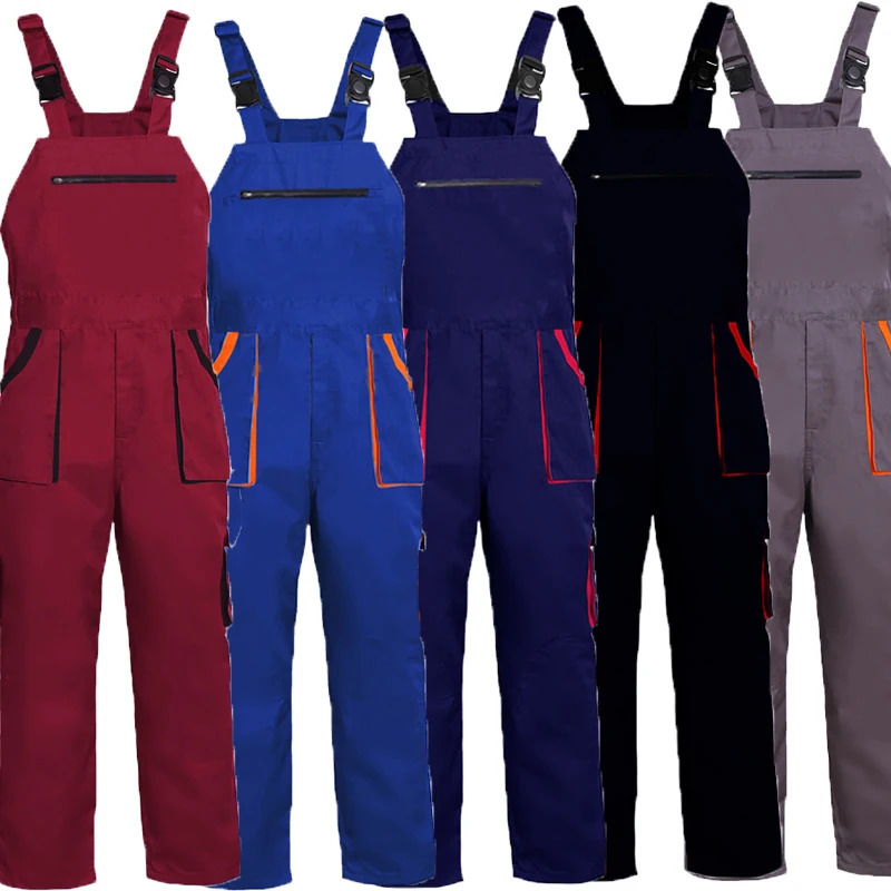 Bib Overalls Men Safety Work Clothing Big Size Protective Coveralls Strap Pants Trousers Jumpsuit Uniforms Sleeveless 260508 - view 4