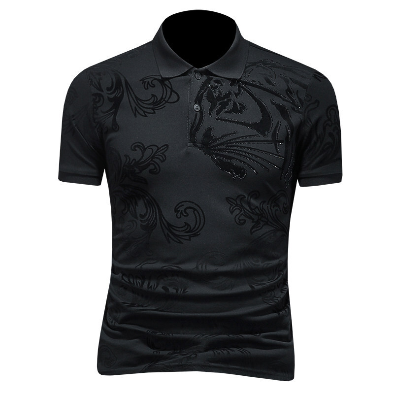 European high-end brand 2026 summer new men's short-sleeve embroidered POLO shirt, fashionable half-sleeve top