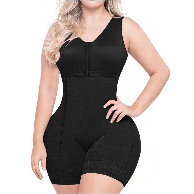 Colombian Shapewear Reducing and Shapers Abdominal Control Sleeveless knee Length Shorts Girdles for Women Slimming Butt Lifter 250809