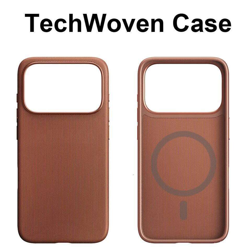 Luxury Tech Woven Magnetic Adsorption Phone Case Iphone 17 16 15 14 13 Pro Max TechWoven for Magsafe Wireless Charge Cover 26W0508