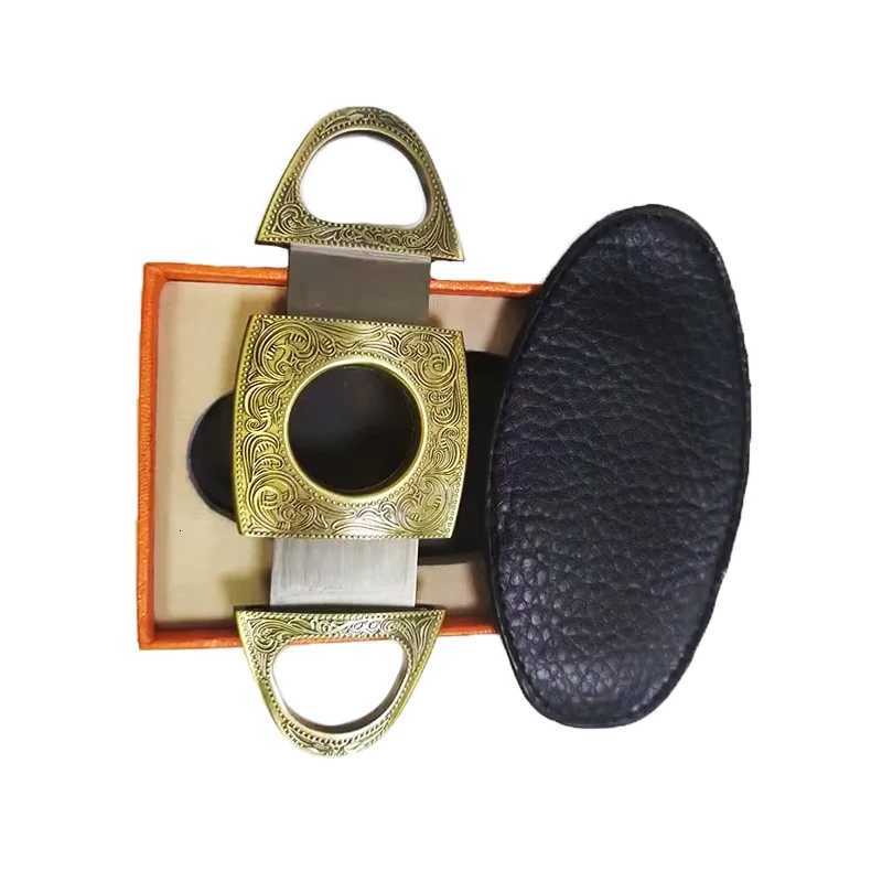 Tobacco Cigar Cutter Sharp Blade Luxury Guillotine Knife Cigar Cut Cuba Sculpture Stainless Steel Double Cut Cigar Scissor ShearT260508