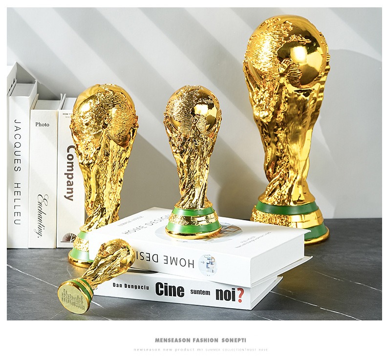 2026 World Cup Trophy Replica, Full-Size Resin World Cup Model, Gold-Plated Soccer