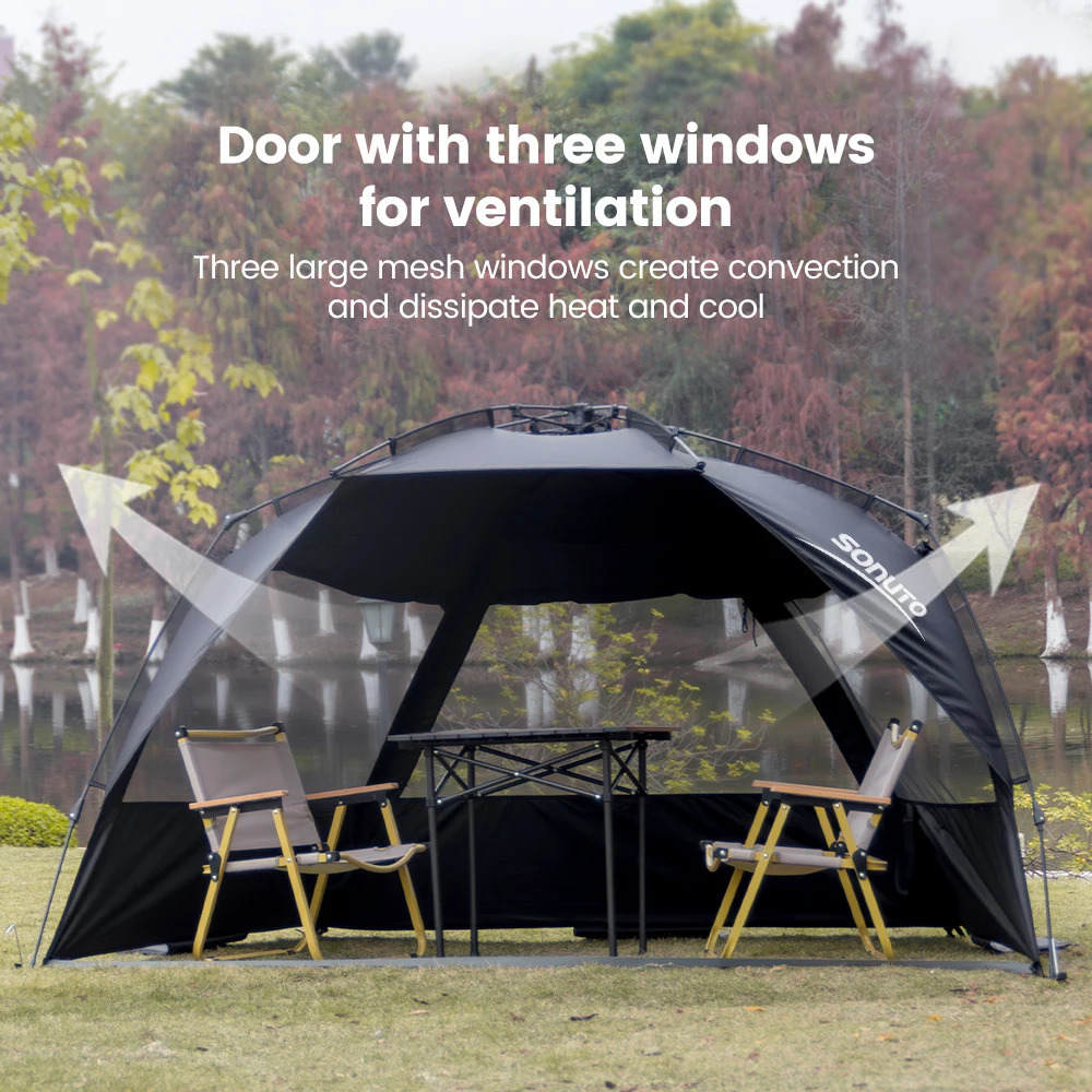 Sonuto Outdoor 34P OneTouch Camping Tent Quick Automatic Opening Beach Fishing Family Travel Picnic Park AntiUV Shade 260506banjia - view 6