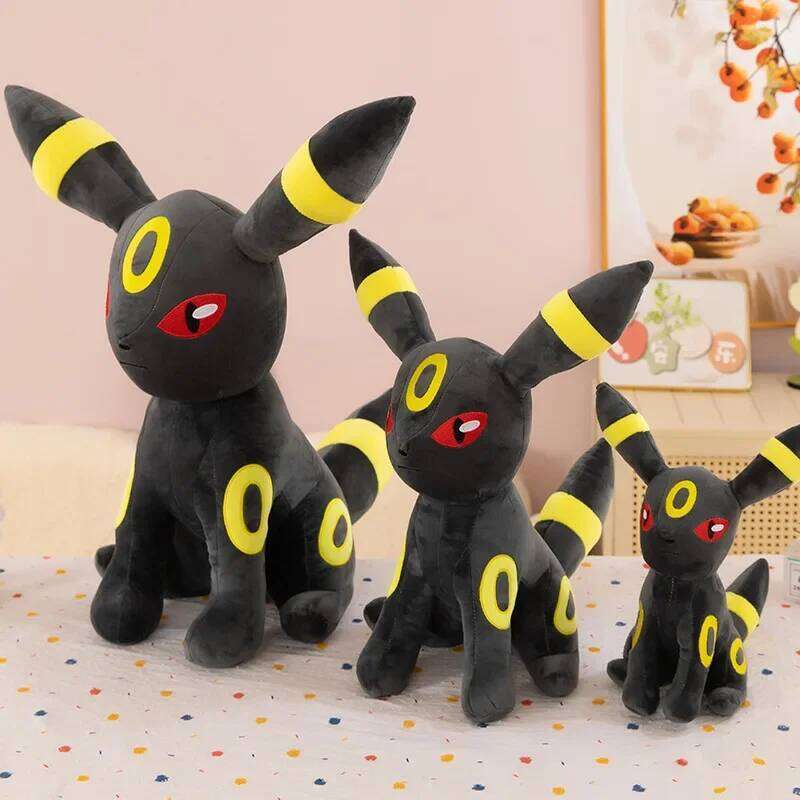30-60cm Umbreon Plush Toys Large Anime Doll Pillow Cartoon Eevee Kawaii Plushie Gift for Kids Birthday 26L0508