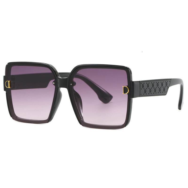 Luxury brands designer Oversized Square Sunglasses Women Retro Gradient Lens Fashion Runway Streetwear Celebrity Outdoor Eyewear Chic Trend Style