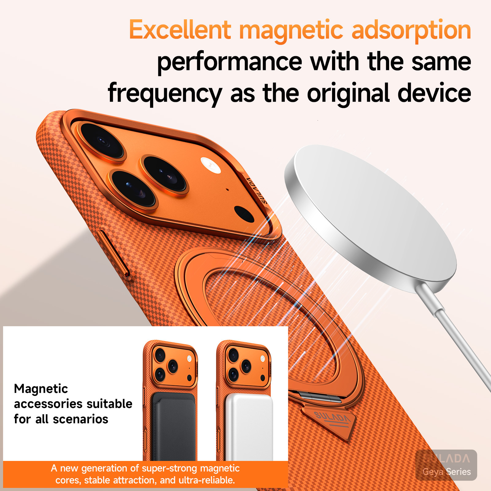 Apple Plaid Magnetic Stand Phone Case SULADA Compatible with iPhone 17 Pro Max Protective Cover PC