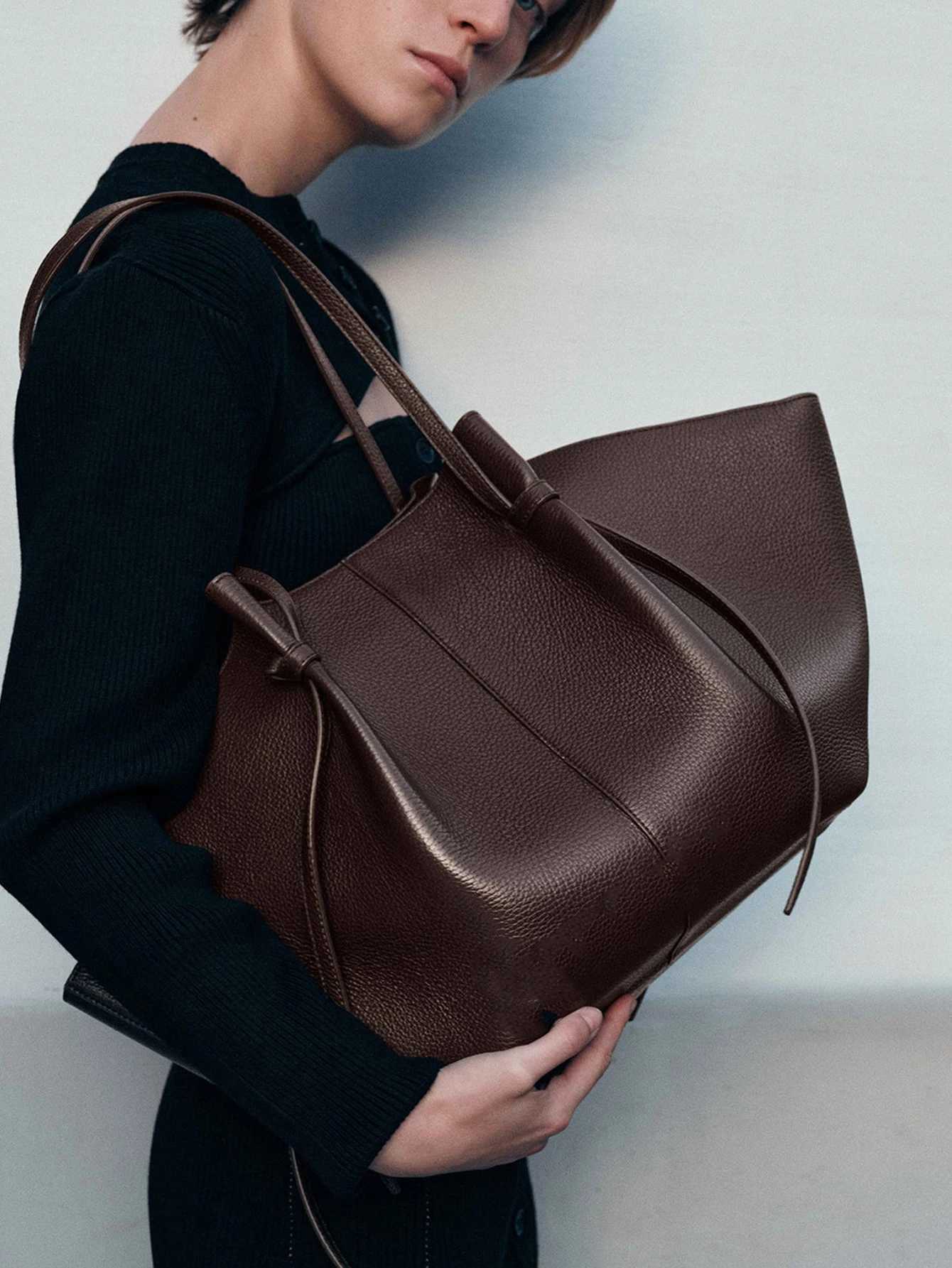 Designer Ladies single-shoder handbag high-end large-capacity PU leather underarm tote bag wing bagJ260508