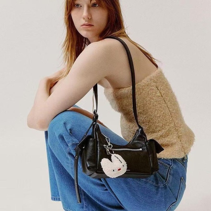 Retro Ladies Shoulder Bags Underarm Bags Leather Vintage Fashion Trendy Womens Purses And Handbags Y2k 240926