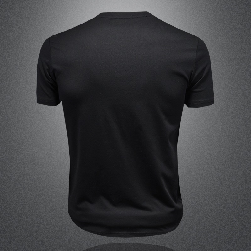 Men's Short T-Shirt 2026 Summer New European Style Round Neck Half Sleeve Factory Direct Sale Multi-Color Base Shirt T