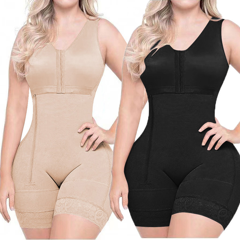 Colombian Shapewear Reducing and Shapers Abdominal Control Sleeveless knee Length Shorts Girdles for Women Slimming Butt Lifter 250809