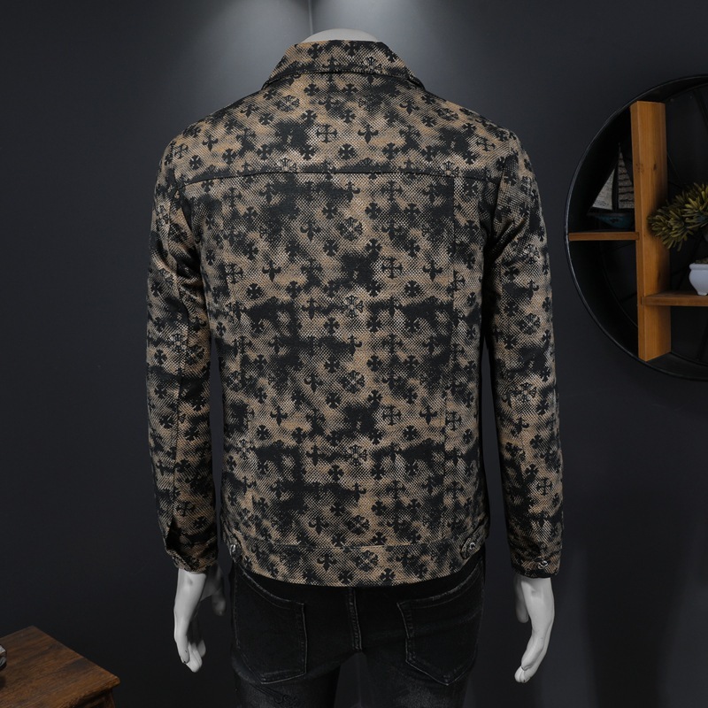 European brand with jacquard lapel, 2026 spring new popular men's fashion jacket