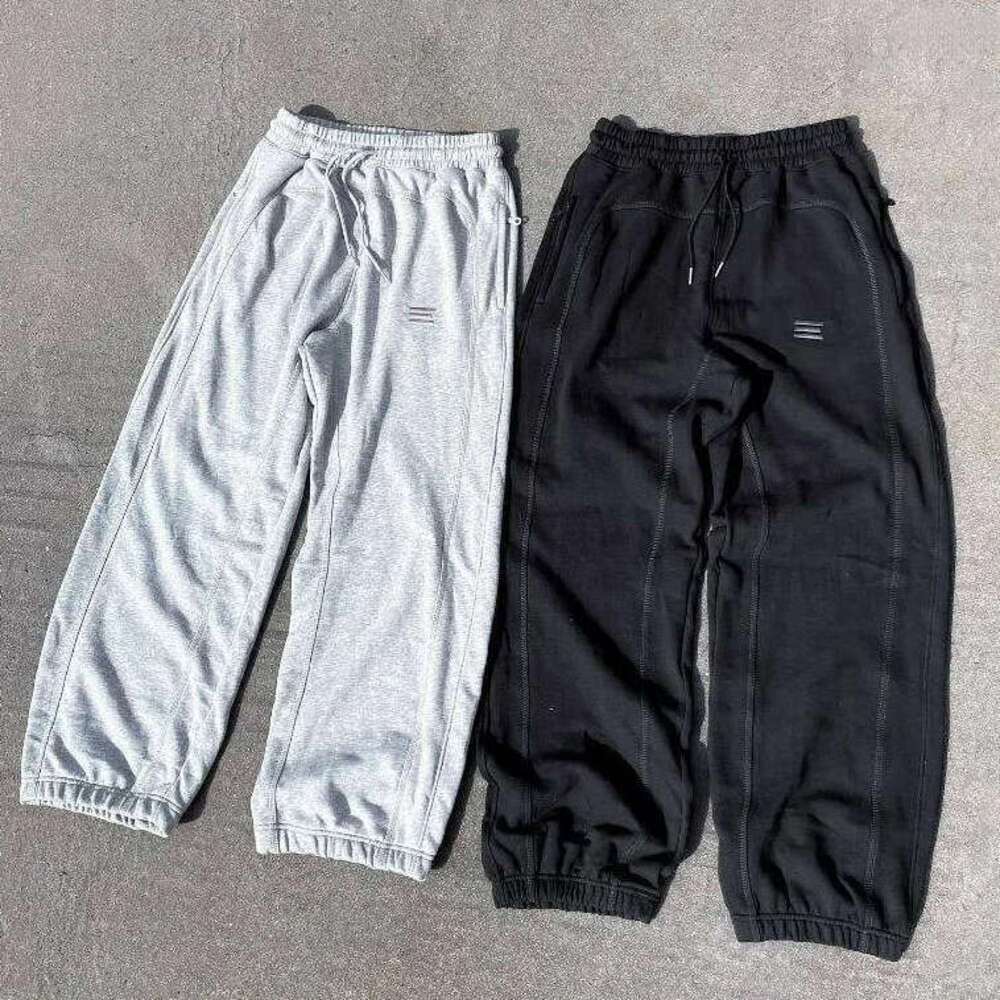Free Shipping Patchwork Embroidered Sweatpants Retro Y2K Casual Streetwear Joggers with Drawstring Loose Fit Unisex jog Pants Men's