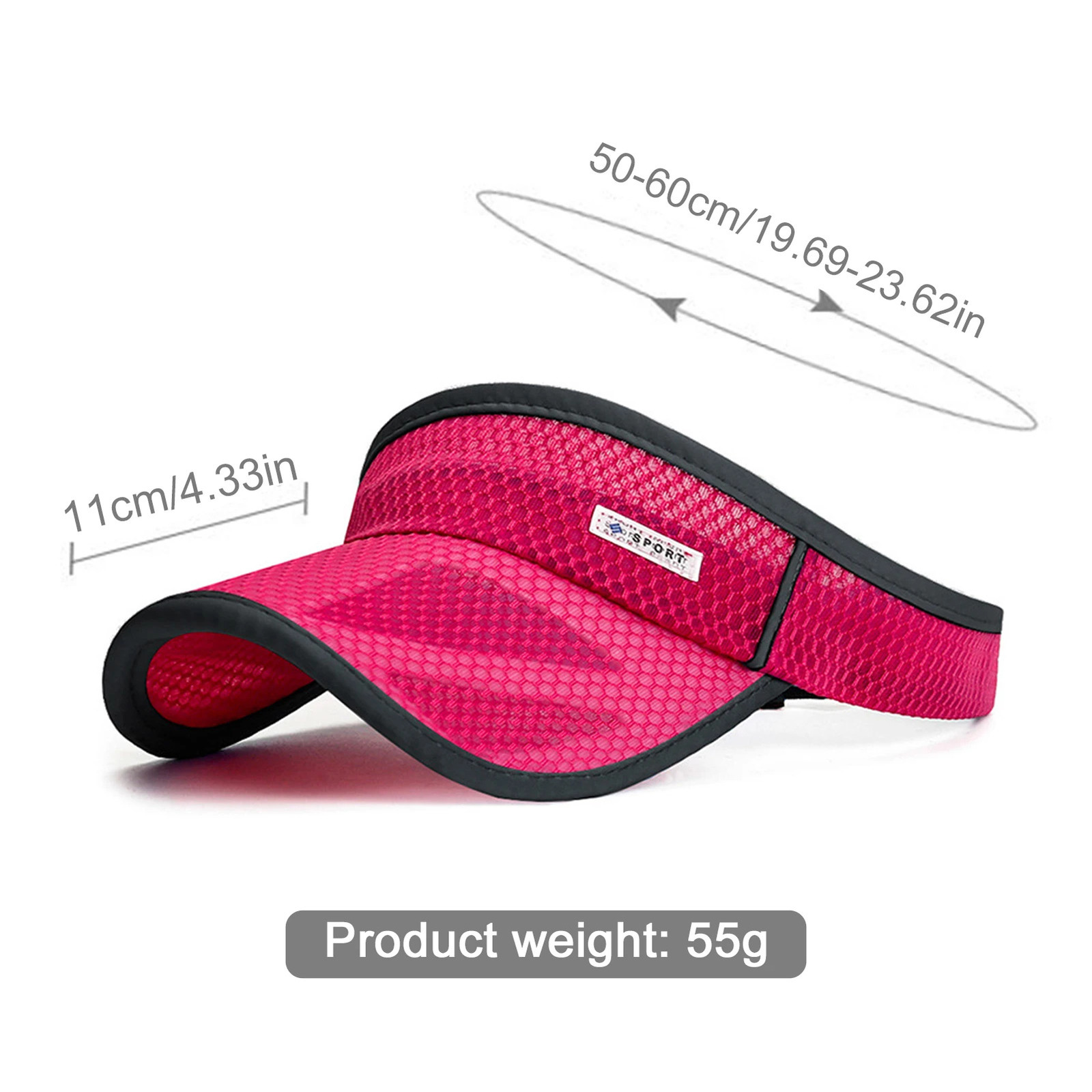 Breathable Mesh Sun Visor for Men Women - Quick Dry Sports Empty Top Hat for Running Golf Tennis 260508