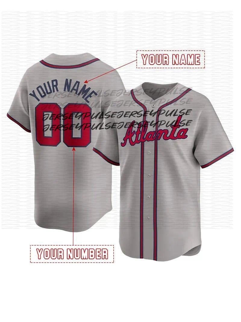 Ronald Acuna Jr Baseball Jersey Matt Olson Ozzie Albies Austin Riley Chris Sale Spencer Strider Michael Harris II Drake Baldwin Dale Murphy Chipper Jo