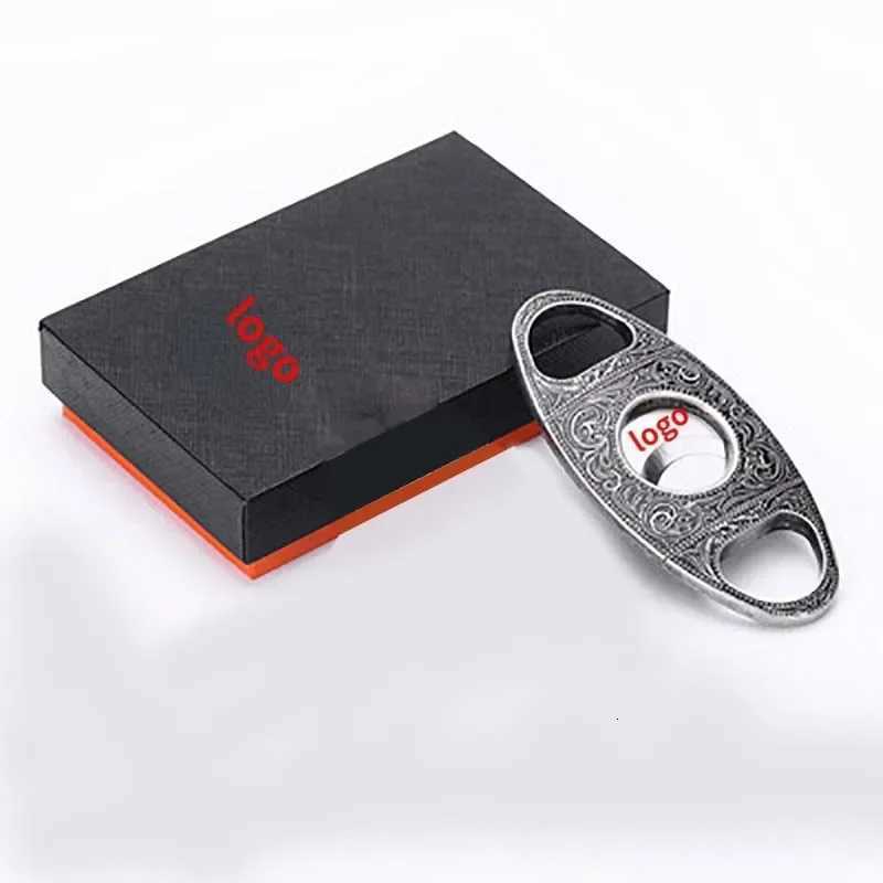 Tobacco Cigar Cutter Sharp Blade Luxury Guillotine Knife Cigar Cut Cuba Sculpture Stainless Steel Double Cut Cigar Scissor ShearT260508